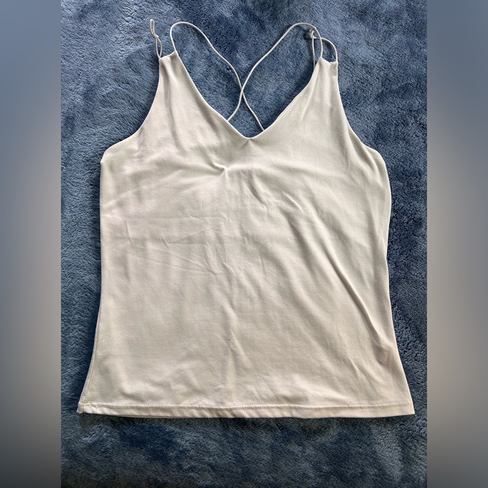 Gaze white strap tank top